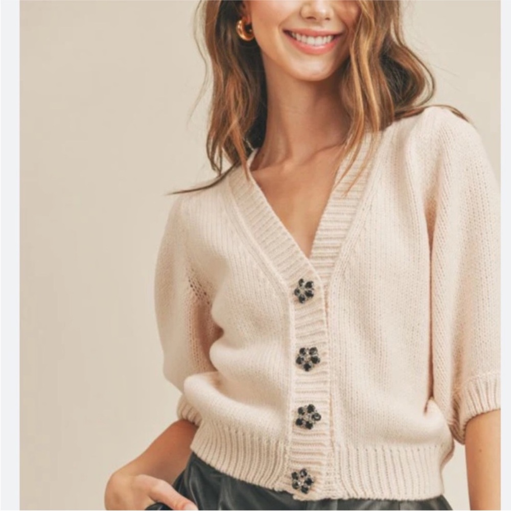 LUSH Jewel Button Cardigan
